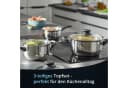 KHG Topf-Set 5-tlg. Edelstahl mit Glasdeckeln & Induktionsboden Bild 1