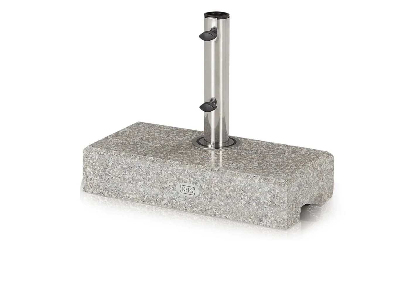 KHG Betonschirmständer Sonnenschirmständer aus Granit grau rechteckig - Bild 2