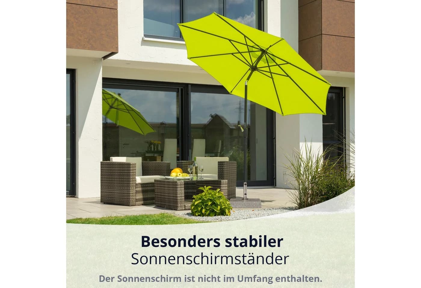 KHG Betonschirmständer Sonnenschirmständer aus Granit grau rechteckig - Bild 3