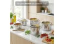 KHG Kochtopf Edelstahl 1,25L mit Sieb, Ausguss & Glasdeckel Bild 5