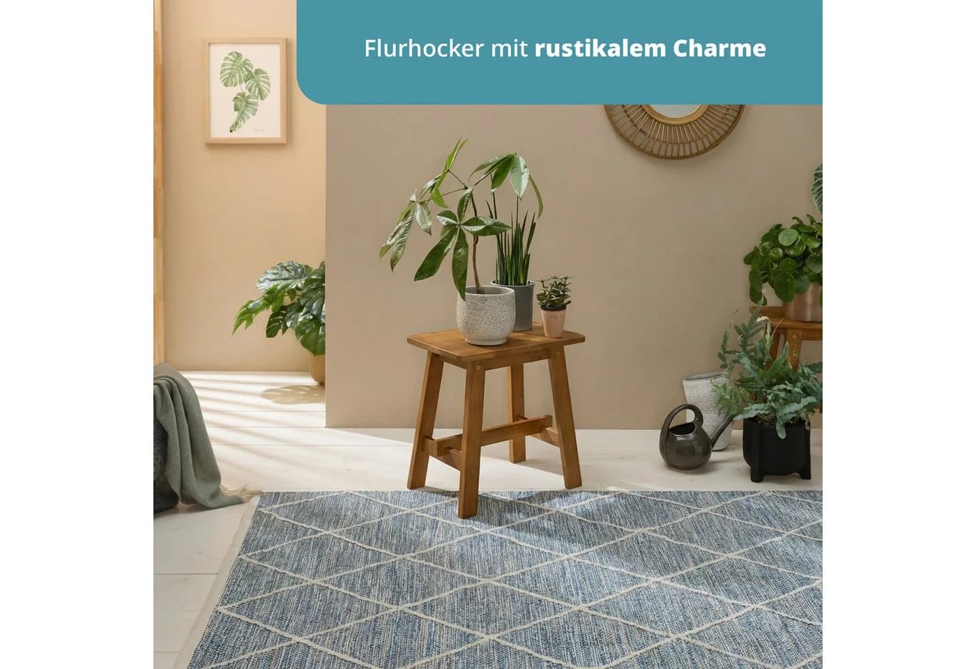 KHG Hocker Dekohocker Eiche Skandi Look Massivholz - Bild 5