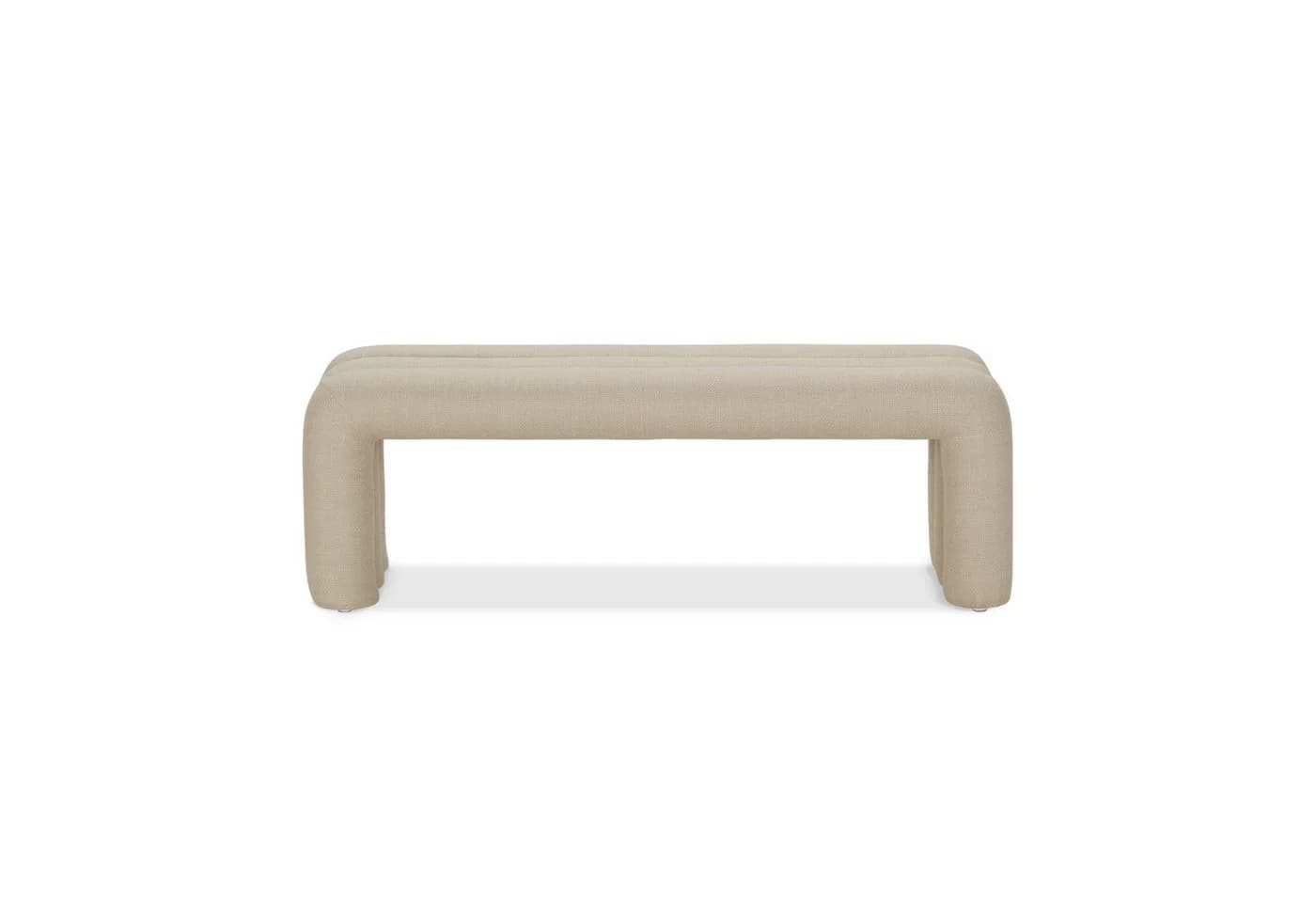 KHG Sitzbank minimalistisch Beige Flachgewebe - Bild 2