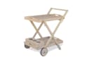 KHG Servierwagen Akazie-Massivholz Teak-Optik Braun Rollen Bild 2