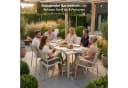 KHG Gartentisch Beige Stahl Polywood 140x75x83 cm Bild 1
