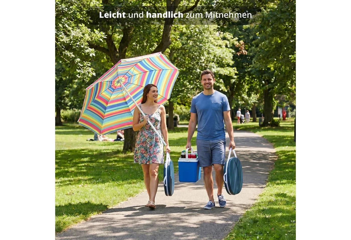 KHG Sitzkissen Blau mit verstellbarer Rückenlehne - Bild 3