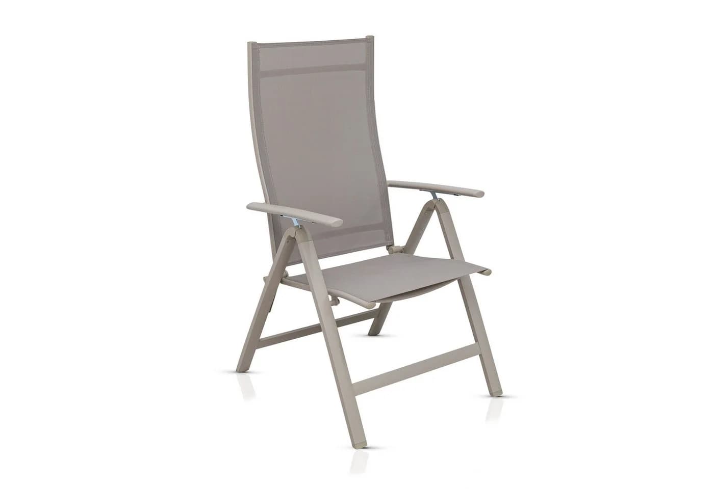 KHG Gartenstuhl Hochlehner Beige Klappstuhl Aluminium - Bild 2