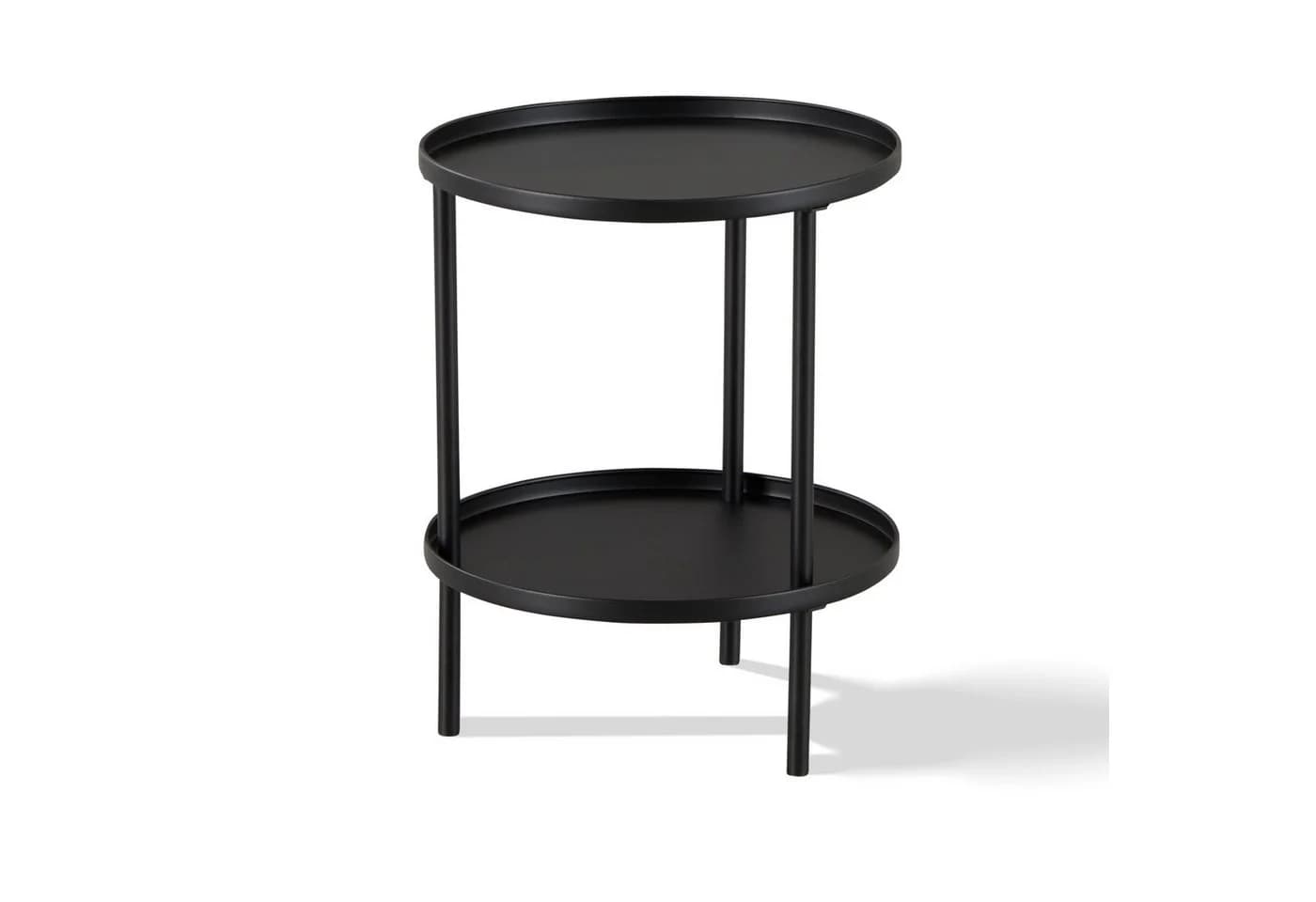 KHG Beistelltisch Rund Schwarz Ø 41 cm Modern - Bild 2
