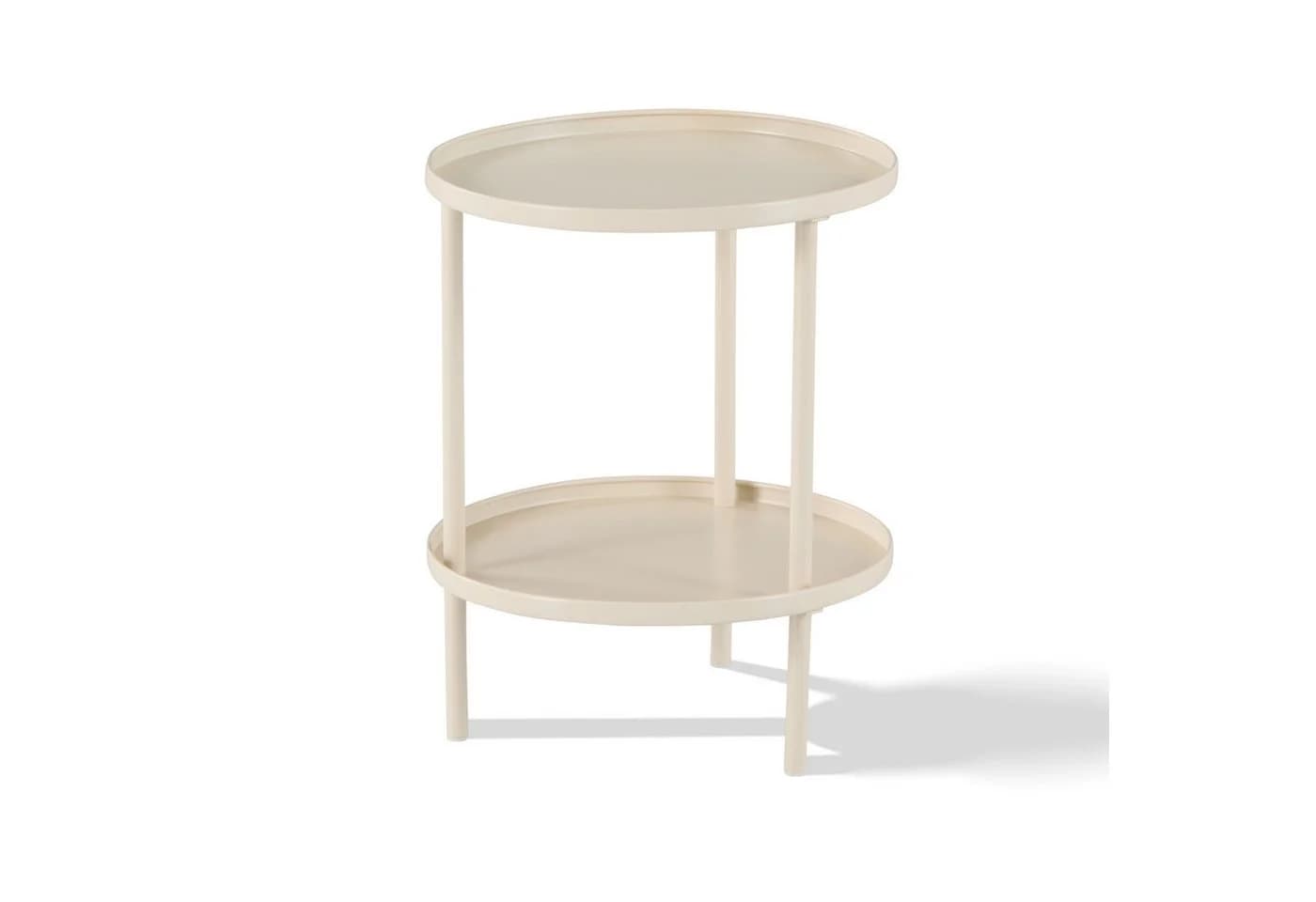 KHG Beistelltisch Rund Beige Ø 41 cm Modern - Bild 2