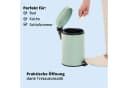 KHG Kosmetikeimer Mülleimer Mint 3 Liter mit Trittmechanismus Bild 5