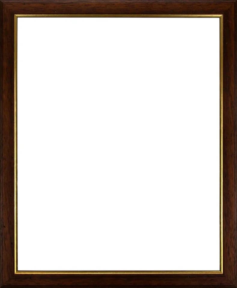 Bilderrahmen Cambridge Nussbaum Gold Massivholz 24x30 cm - Bild 3