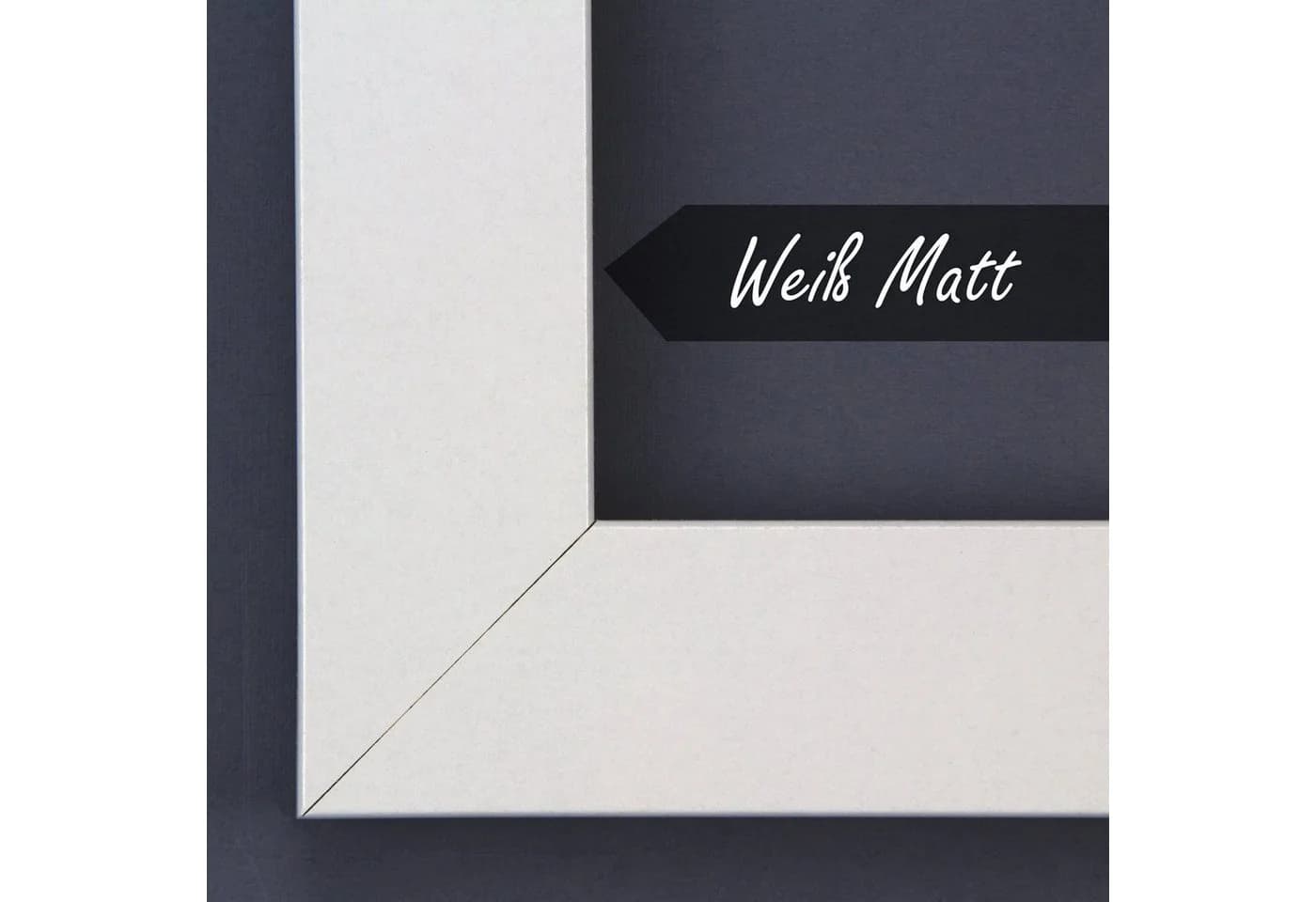Bern Bilderrahmen 60x60 cm Weiß Matt MDF Modern - Bild 5