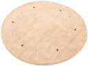 CARPETFINE Gabbeh Uni Wollteppich Beige Handgewebt Rund Bild 1