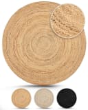 CARPETFINE Nele Juteteppich Rund Beige Naturfaser Wendeteppich Bild 2