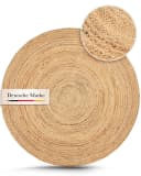 CARPETFINE Nele Juteteppich Rund Beige Naturfaser Wendeteppich Bild 3