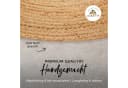 CARPETFINE Nele Juteteppich Rund Beige Naturfaser Wendeteppich Bild 5