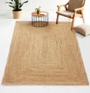 Carpetfine Nele Juteteppich Beige Natur Handgewebt Wendeteppich Bild 1