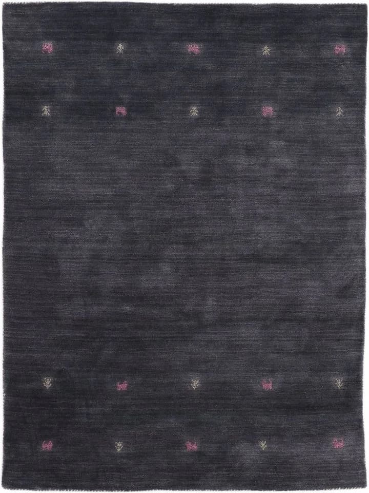 CARPETFINE Wollteppich Gabbeh Uni Grau Handgewebt