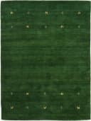 CARPETFINE Wollteppich Gabbeh Uni Grün Handgewebt Orientalisch Bild 1