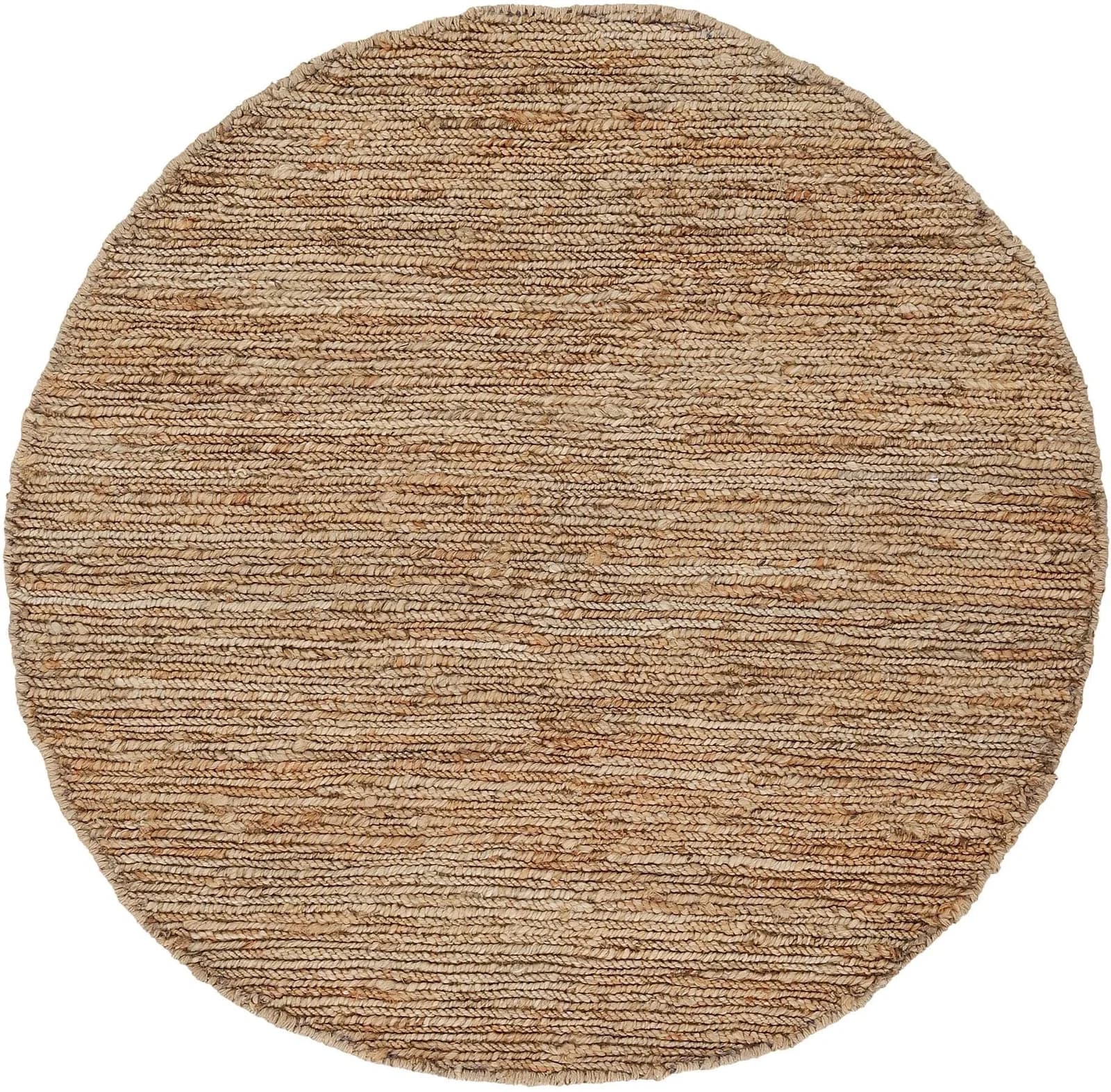 CarpetFine Nala Juteteppich Beige Rund 120cm