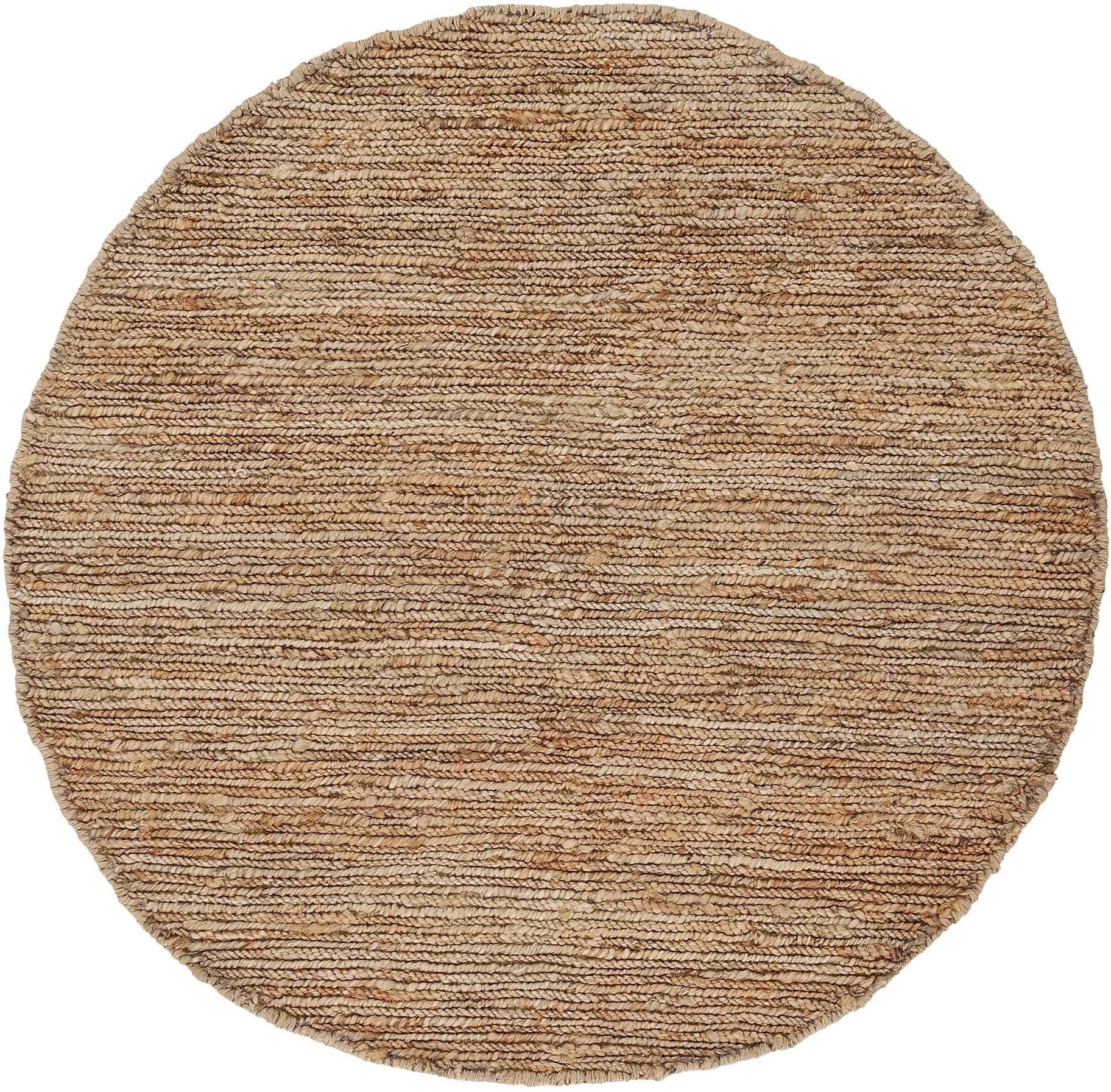 CARPETFINE Nala Juteteppich Beige Rund 90cm