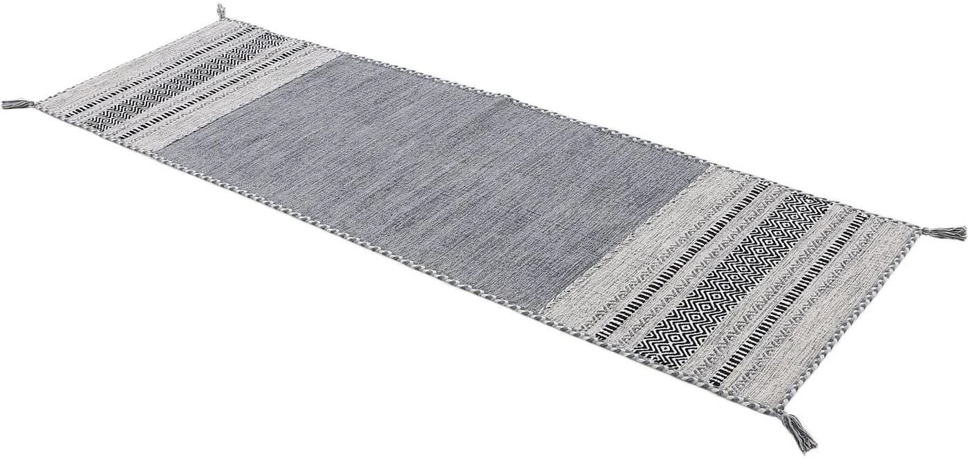 carpetfine Kelim Azizi Teppich Baumwolle Wendeteppich mit Fransen - Bild 3