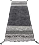 CarpetFine Kelim Azizi Teppich Schwarz Handgewebt Bild 1