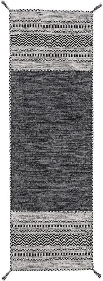 CarpetFine Kelim Azizi Teppich Schwarz Handgewebt - Bild 2