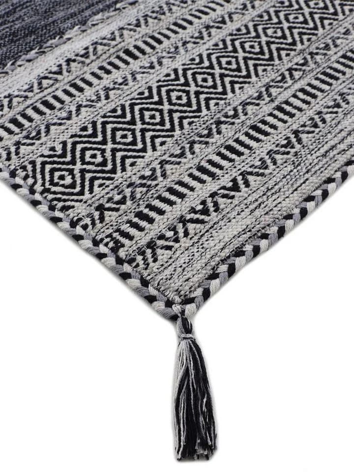 CarpetFine Kelim Azizi Teppich Schwarz Handgewebt - Bild 5
