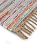 CARPETFINE Kelim Chindi Wendeteppich Taupe Handgewebt Bild 5