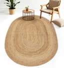 CARPETFINE Nele Juteteppich Beige Handgewebt Wendeteppich Bild 1