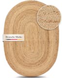 CARPETFINE Nele Juteteppich Beige Handgewebt Wendeteppich Bild 3