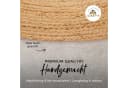 CARPETFINE Nele Juteteppich Beige Handgewebt Wendeteppich Bild 4