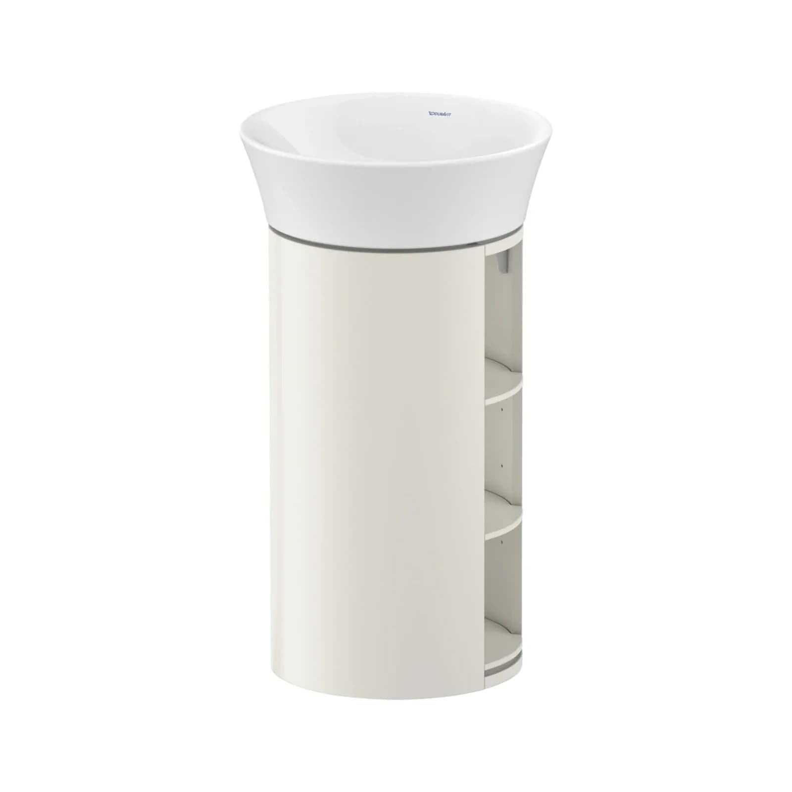 Duravit Tulip Waschtisch-Unterschrank 41x41x75 cm, 2 Holzfachböden, Weiß Seidenmatt