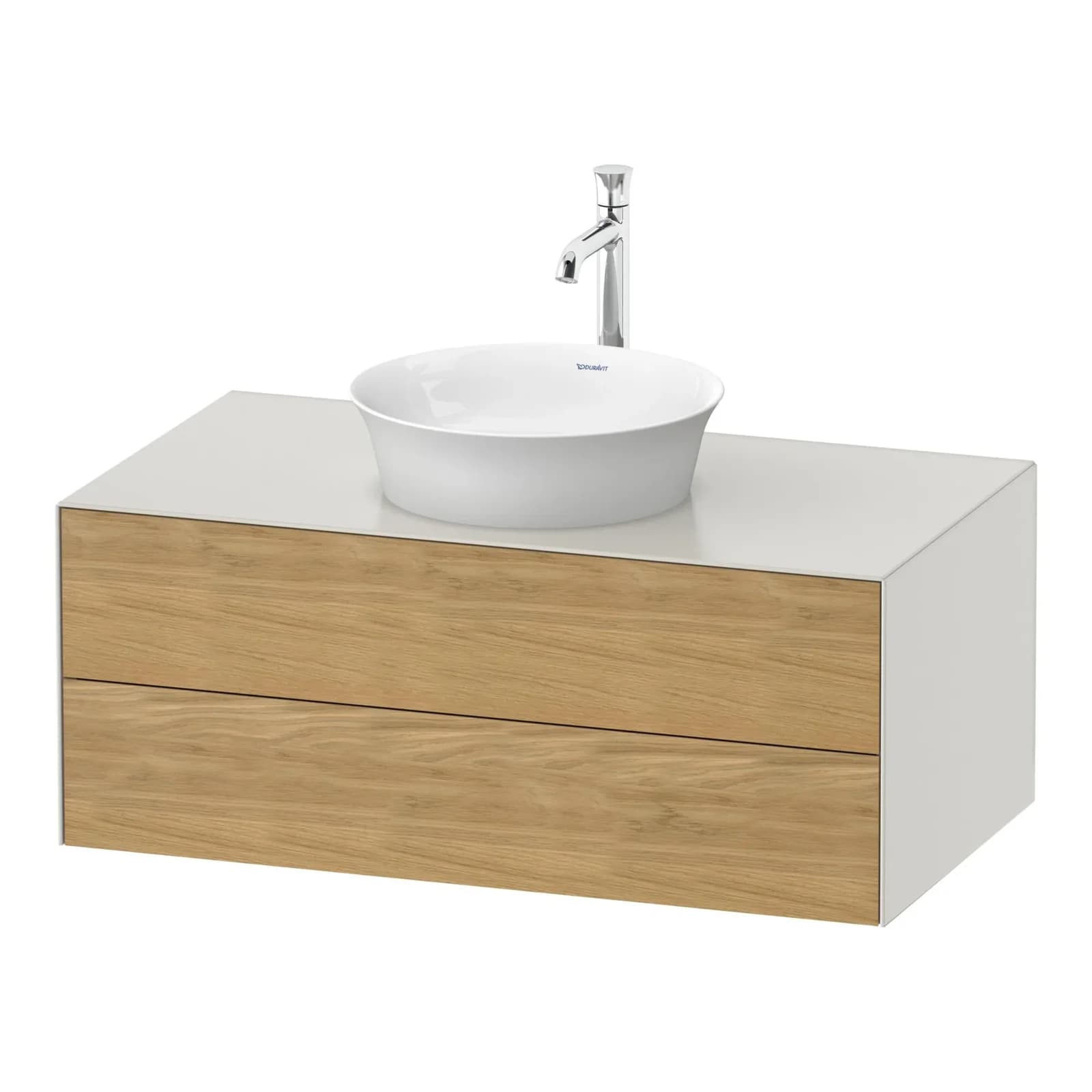 Duravit White Tulip Konsolenwaschtischunterbau Natur Eiche & Nordic Weiß Matt
