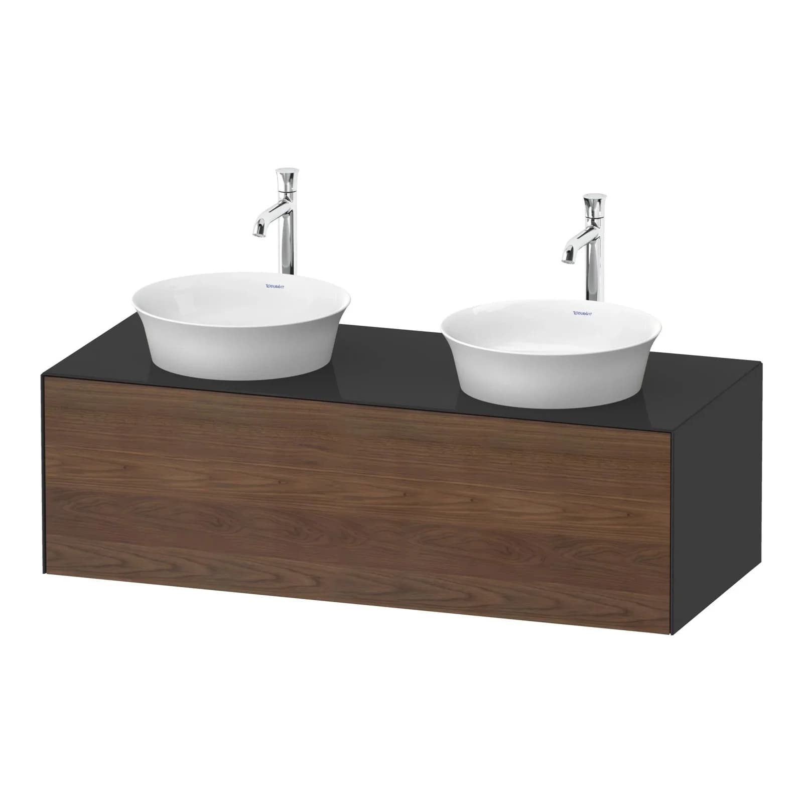 Duravit White Tulip Konsolenwaschtischunterbau Amerikanischer Nussbaum Graphit Matt