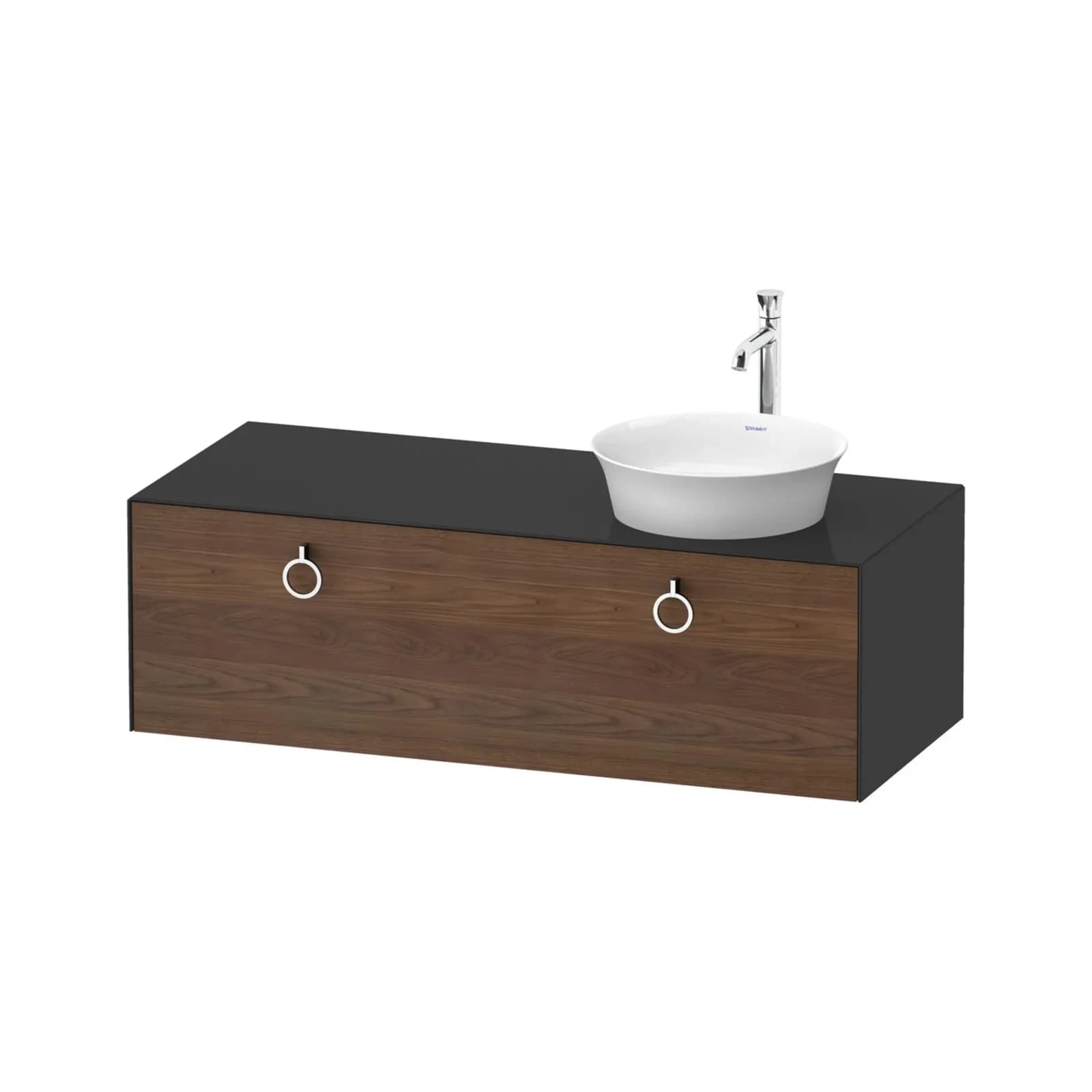 Duravit White Tulip Konsolenwaschtischunterbau Amerikanischer Nussbaum Graphit Matt