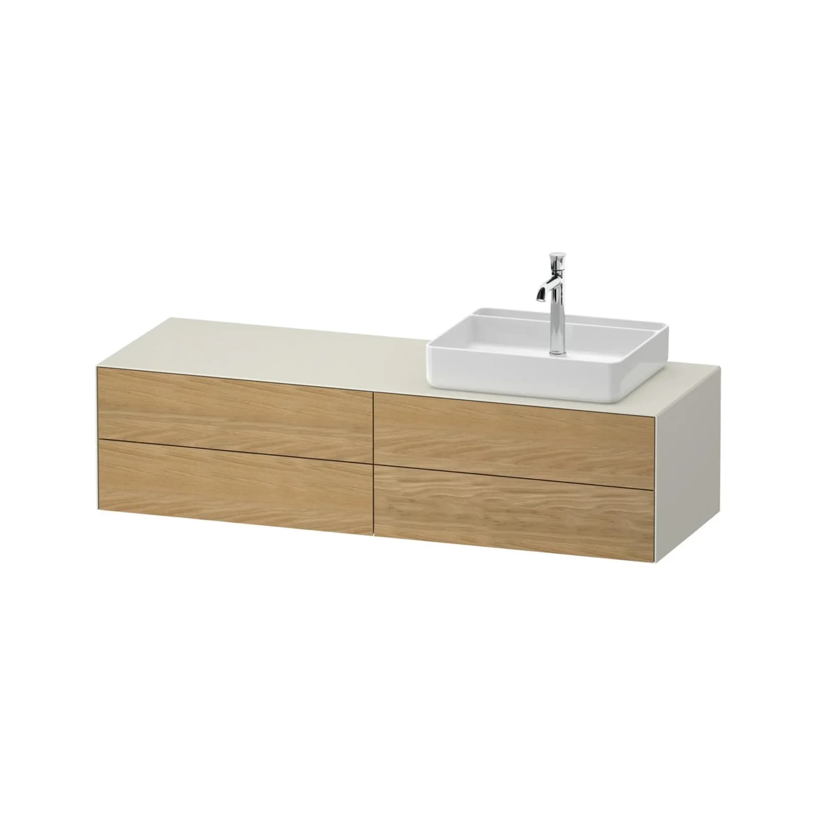 Duravit White Tulip Konsolenwaschtischunterbau Natur Eiche & Nordic Weiß Matt