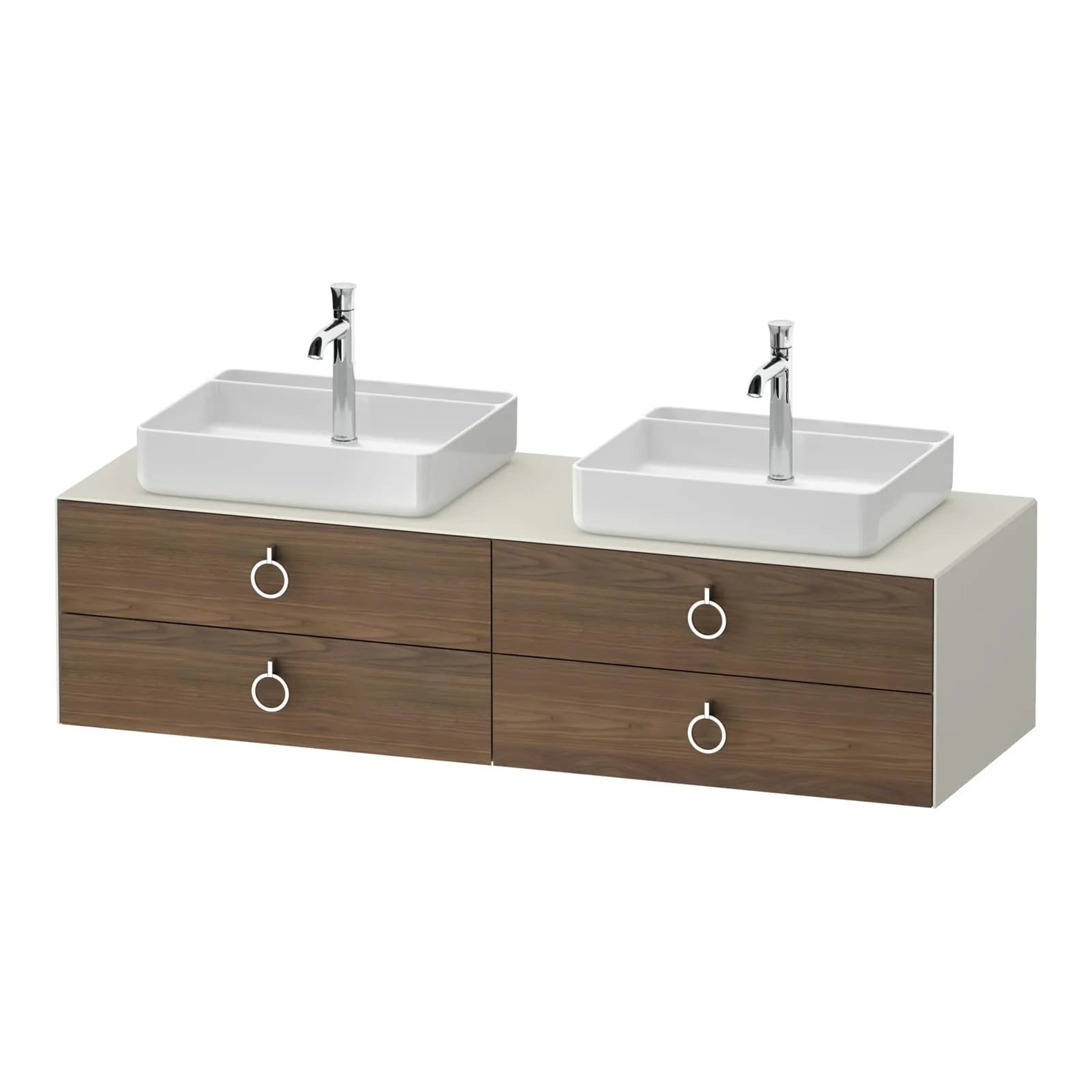 Duravit White Tulip Konsolenwaschtischunterbau Wandhängend Amerikanischer Nussbaum Nordic Weiß