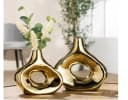 GILDE Dekovase Goldene Vase Malta Bild 1