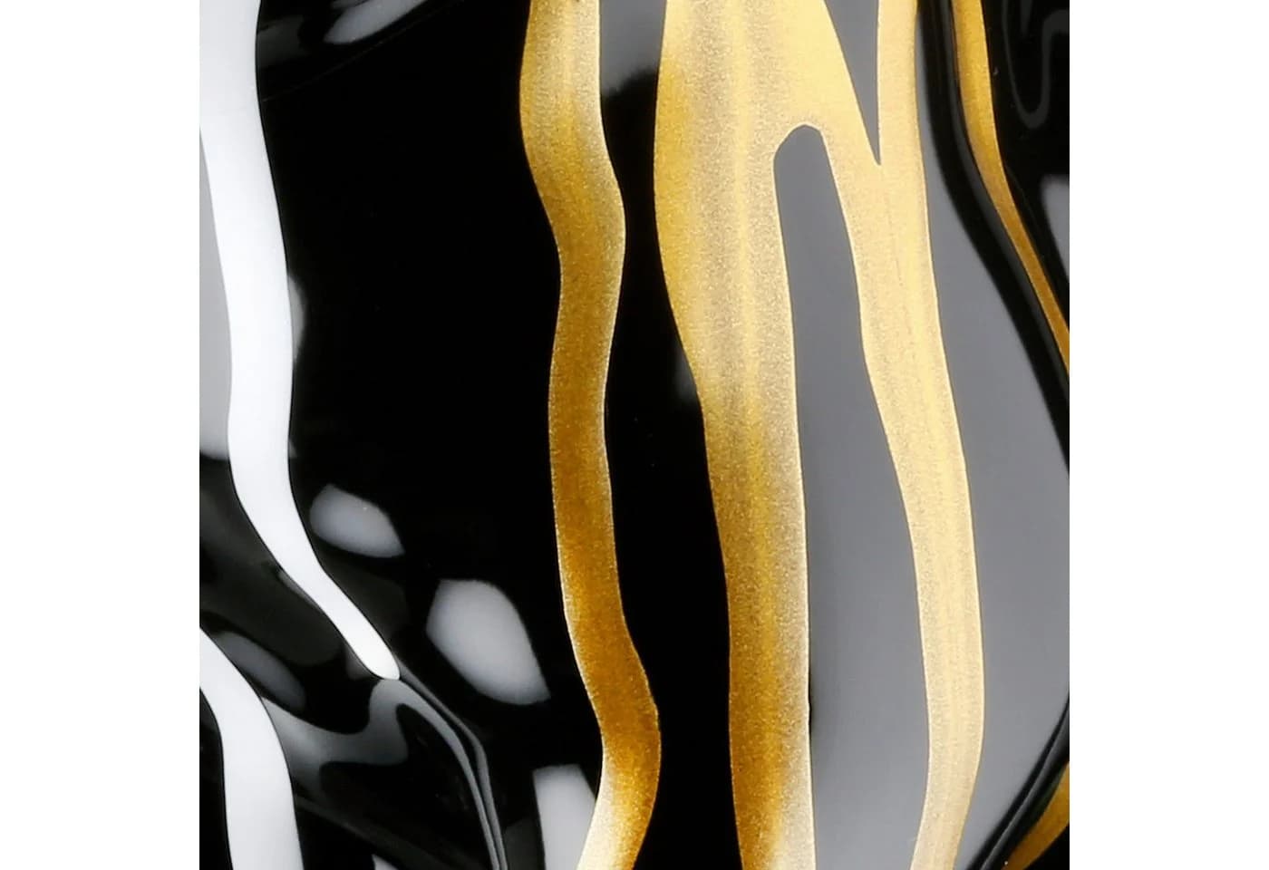 GILDE Skulptur 2tlg. Set Katze Scuro schwarz mit Gold-Grün-Akzenten - Bild 5