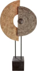 CASABLANCA BY GILDE Wanddekoobjekt Skulptur Carve auf Sockel Beige Bild 1