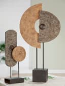 CASABLANCA BY GILDE Wanddekoobjekt Skulptur Carve auf Sockel Beige Bild 5