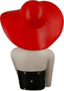 GILDE Dekofigur Lady mit rotem Hut Rot Schwarz Kunstharz Bild 3