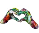 Casablanca by Gilde Dekoobjekt Herz Hände Graffiti – Street-Art Skulptur 29 cm Bild 1