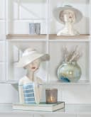 GILDE Dekofigur Figur Lady Beige Creme Weiß Kunstharz Bild 1