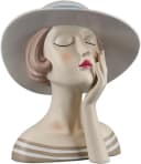 GILDE Dekofigur Figur Lady Beige Creme Weiß Kunstharz Bild 2