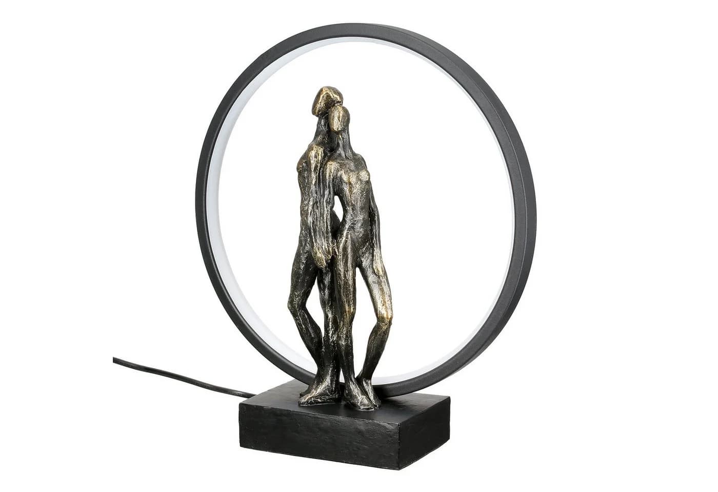 GILDE Tischleuchte HERZLEUCHTEN Kunstharz Bronze - Bild 2