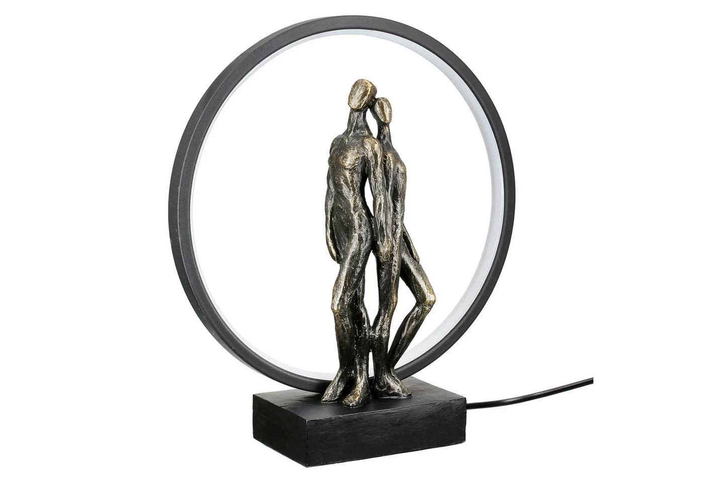 GILDE Tischleuchte HERZLEUCHTEN Kunstharz Bronze - Bild 4