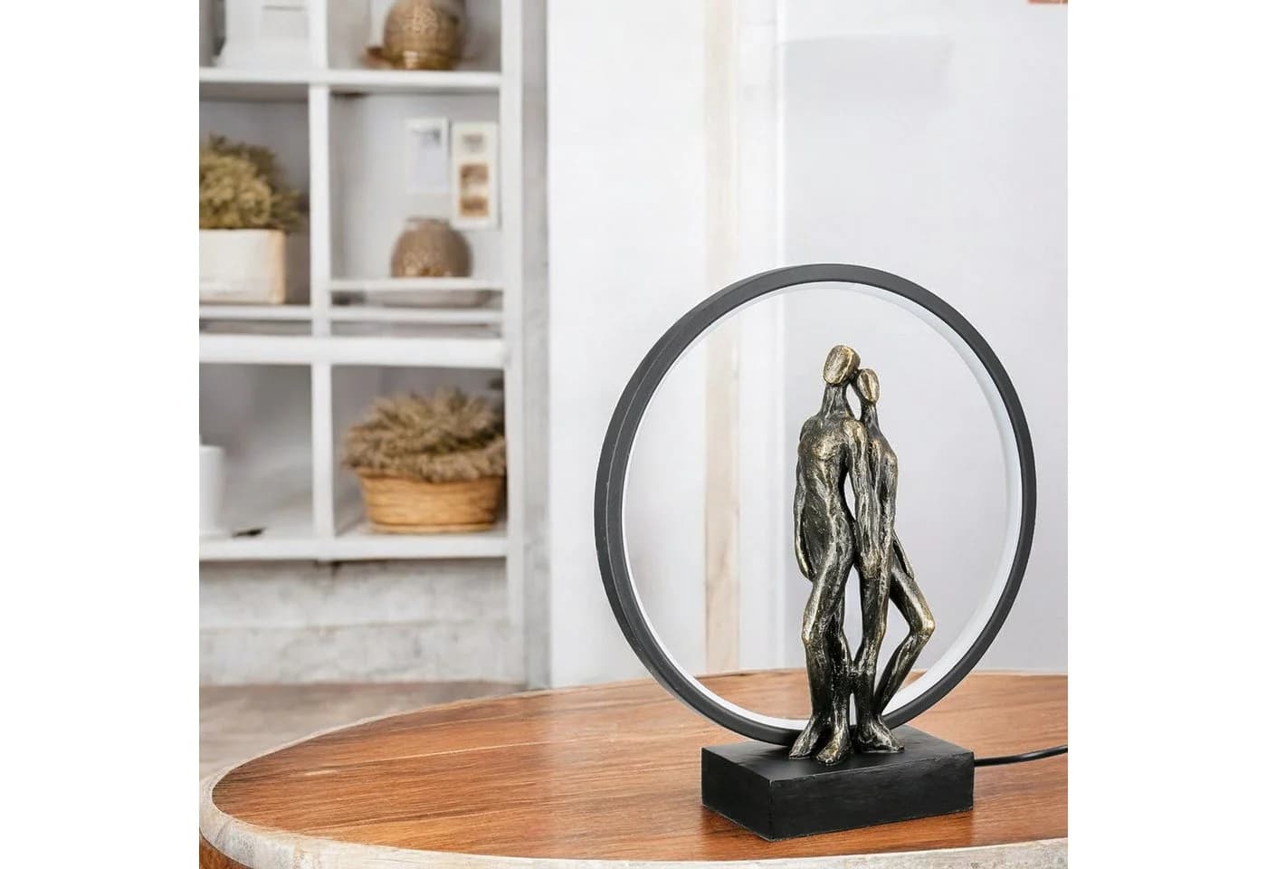 GILDE Tischleuchte HERZLEUCHTEN Kunstharz Bronze - Bild 5
