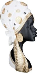 GILDE Afrikafigur Lady Mara mit Kopftuch Kunstharz Bild 3